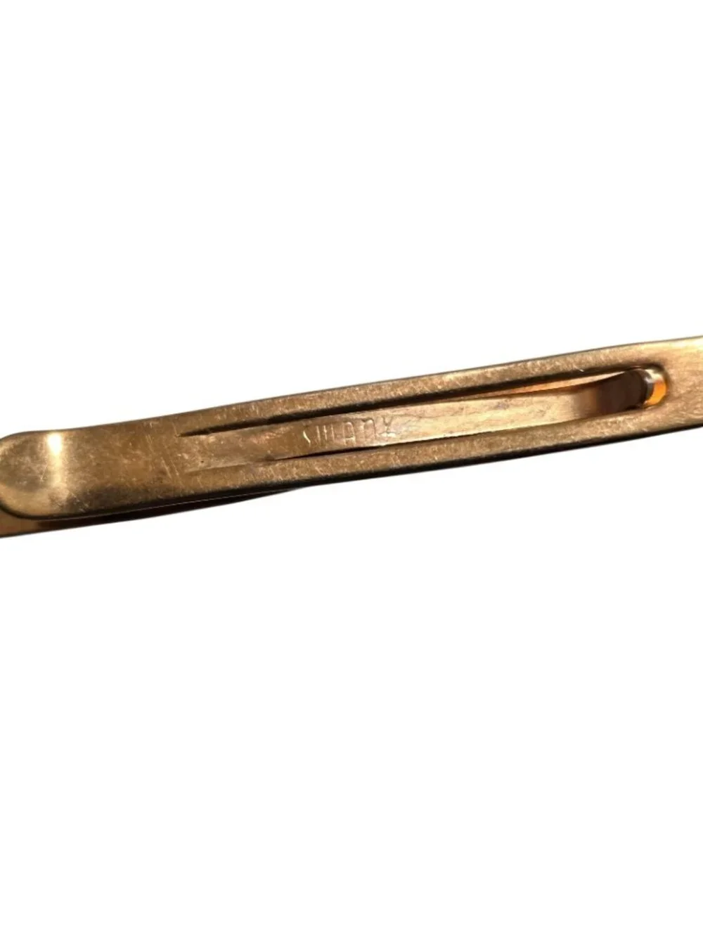 Vintage 1960 Swank Two-Tone Axe Tie Bar 3